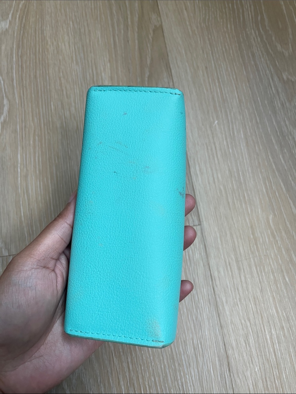 Tiffany & Co. Tiffany Blue Pebbled Leather Cosmetic/Eyewear Case glasses - Picture 2 of 6
